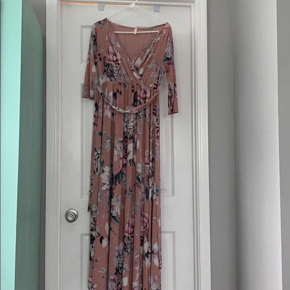 Pink Blush Maternity Dress